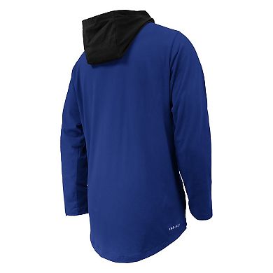 Youth Nike Royal Kentucky Wildcats Sideline Performance Long Sleeve Hoodie T-Shirt