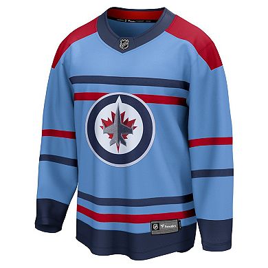 Men's Fanatics Branded  Light Blue Winnipeg Jets Anniversary Premier Breakaway Jersey