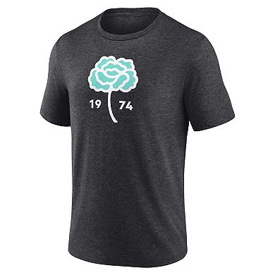 Men's Fanatics Branded Heather Charcoal Seattle Sounders FC Distressed Carnation Tri-Blend T-Shirt