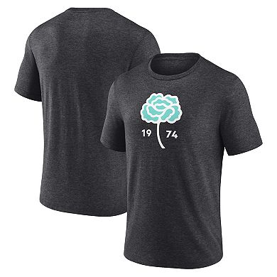 Men's Fanatics Branded Heather Charcoal Seattle Sounders FC Distressed Carnation Tri-Blend T-Shirt