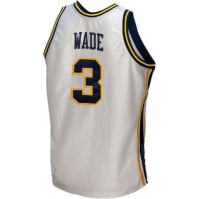 Men's Mitchell & Ness Dwyane Wade White Marquette Golden Eagles College Vault 2002/03 Authentic Jersey
