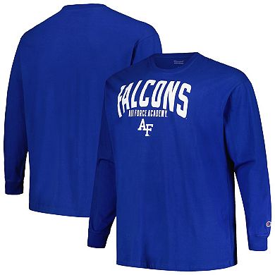 Men's Profile Royal Air Force Falcons Big & Tall Color Arch Long Sleeve T-Shirt