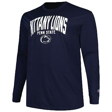 Men's Champion Navy Penn State Nittany Lions Big & Tall Arch Long Sleeve T-Shirt