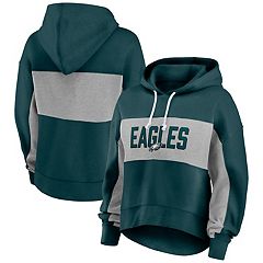 Philadelphia Eagles Womens Black Comfy Cord Hooded Sweatshirt