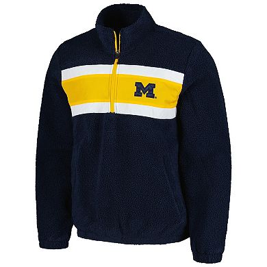Men's G-III Sports by Carl Banks Navy Michigan Wolverines Pinch Runner Half-Zip Top