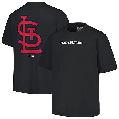 Men's PLEASURES Black St. Louis Cardinals Ballpark T-Shirt