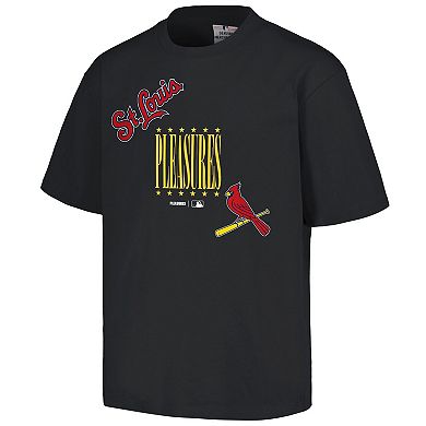 Men's PLEASURES Black St. Louis Cardinals Repurpose T-Shirt