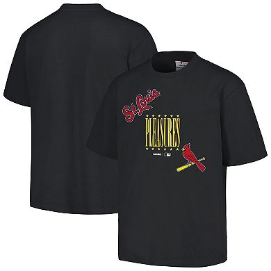 Men's PLEASURES Black St. Louis Cardinals Repurpose T-Shirt