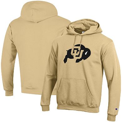 Men's Champion Gold Colorado Buffaloes Primary Logo Powerblend Pullover Hoodie