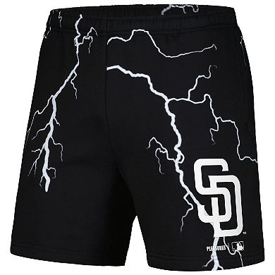 Men's PLEASURES Black San Diego Padres Lightning Shorts