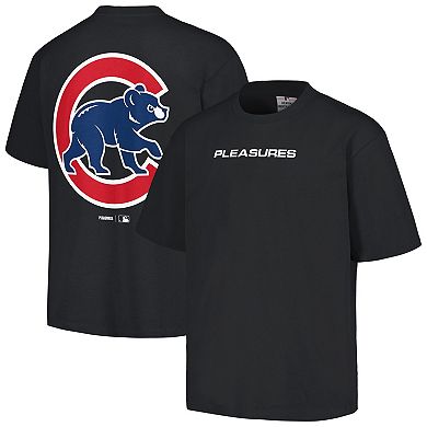 Men's PLEASURES Black Chicago Cubs Ballpark T-Shirt