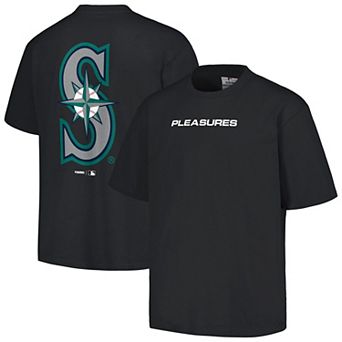 Men's PLEASURES Black Seattle Mariners Ballpark T-Shirt