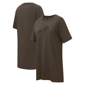 Women's Pro Standard Brown Atlanta Braves Neutral T-Shirt Dress