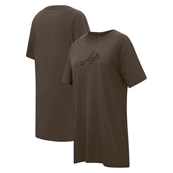 Women's Pro Standard Brown Atlanta Braves Neutral T-Shirt Dress