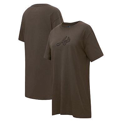 Plus Size Pro Standard Brown Atlanta Braves Neutral T-Shirt Dress