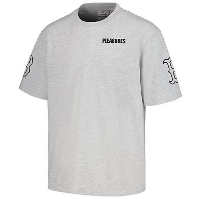 Men's PLEASURES Gray Boston Red Sox Team T-Shirt