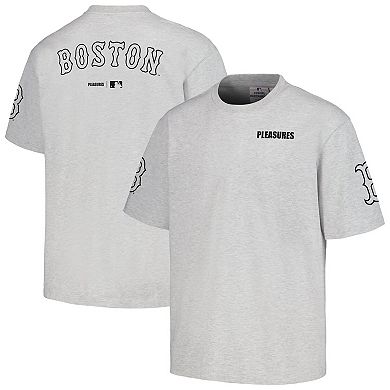 Men's PLEASURES Gray Boston Red Sox Team T-Shirt