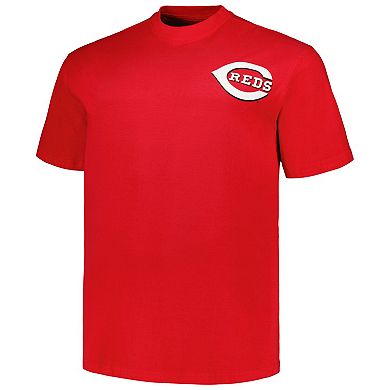 Men's Profile Ken Griffey Red Cincinnati Reds Big & Tall Cooperstown Collection Player Name & Number T-Shirt