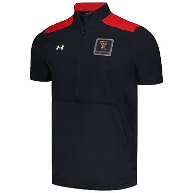 Men's Under Armour Black Texas Tech Red Raiders Motivate Half-Zip Jacket