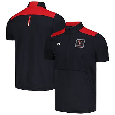 Men's Under Armour Black Texas Tech Red Raiders Motivate Half-Zip Jacket