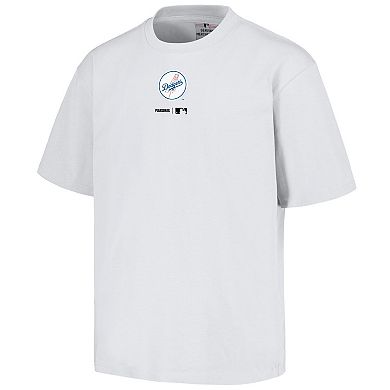 Men's PLEASURES White Los Angeles Dodgers Mascot T-Shirt