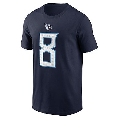 Men's Nike Will Levis Navy Tennessee Titans 2023 NFL Draft Player Name & Number T-Shirt