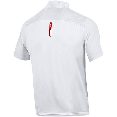 Men's Under Armour White Wisconsin Badgers Motivate Half-Zip Jacket