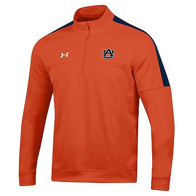 Men's Under Armour Orange Auburn Tigers Midlayer Half-Zip Jacket