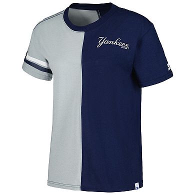 Women's Starter  Navy/Gray New York Yankees Power Move T-Shirt