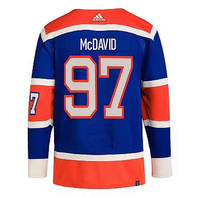 Men's adidas Connor McDavid Royal Edmonton Oilers 2023 NHL Heritage ...