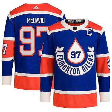 Men's adidas Connor McDavid Royal Edmonton Oilers 2023 NHL Heritage ...