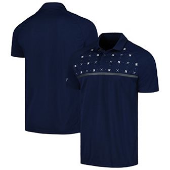 Men's Levelwear Navy New York Yankees Sector Batter Up Raglan Polo