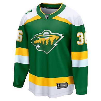 Men's Fanatics Branded Mats Zuccarello Green Minnesota Wild 2023/24 Alternate Premier Breakaway Player Jersey