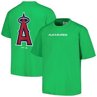 Men's PLEASURES Green Los Angeles Angels Ballpark T-Shirt