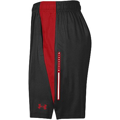 Men's Under Armour Black Wisconsin Badgers Tech Vent Shorts