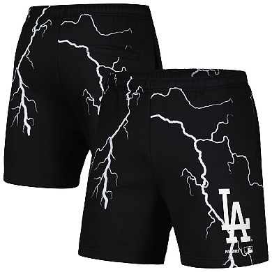 Men's PLEASURES Black Los Angeles Dodgers Lightning Shorts