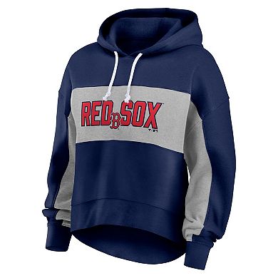 Women's Fanatics Branded Navy Boston Red Sox Filled Stat Sheet Pullover Hoodie