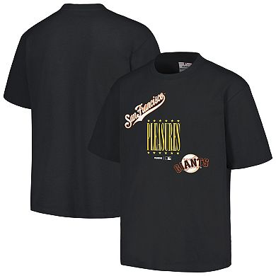 Men's PLEASURES Black San Francisco Giants Repurpose T-Shirt