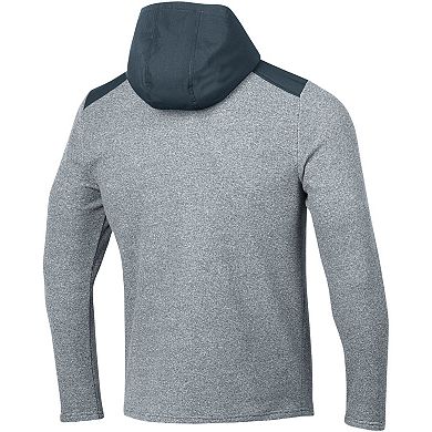 Men's Under Armour Gray Notre Dame Fighting Irish Survivor Fleece Hoodie Quarter-Zip Jacket
