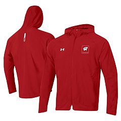 Men's Columbia Red Wisconsin Badgers Lodge Quarter-Zip Hoodie