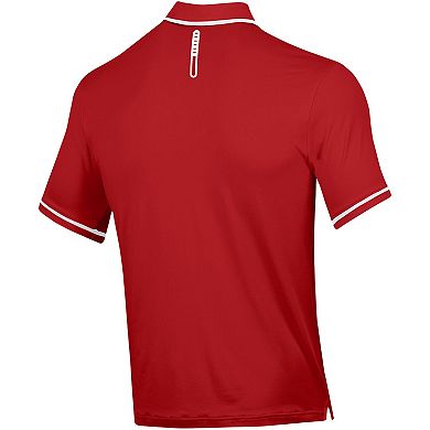 Men's Under Armour Red Wisconsin Badgers T2 Tipped Performance Polo
