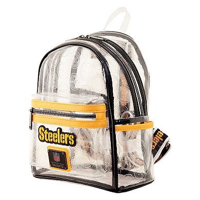 Loungefly Pittsburgh Steelers Clear Mini Backpack