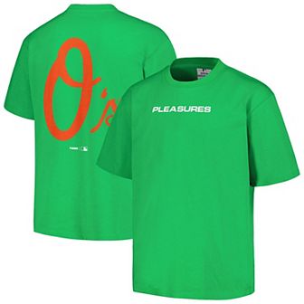 Men's PLEASURES Green Baltimore Orioles Ballpark T-Shirt