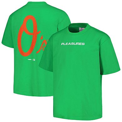 Men's PLEASURES Green Baltimore Orioles Ballpark T-Shirt