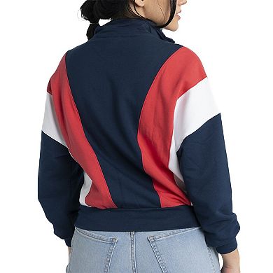 Women's Lusso Navy Boston Red Sox Malia Quarter-Zip Sweatshirt