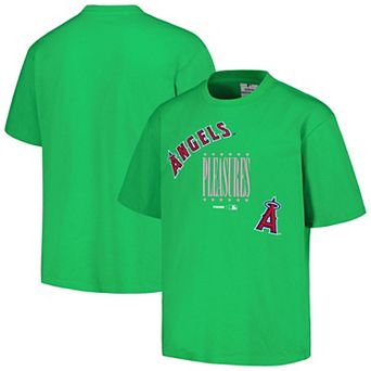 Men's PLEASURES Green Los Angeles Angels Repurpose T-Shirt