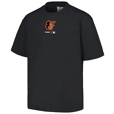 Men's PLEASURES Black Baltimore Orioles Mascot T-Shirt