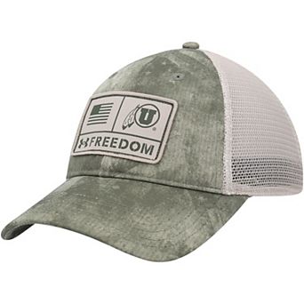 Men's Under Armour Camo Utah Utes Sideline Blitzing Trucker Adjustable Hat