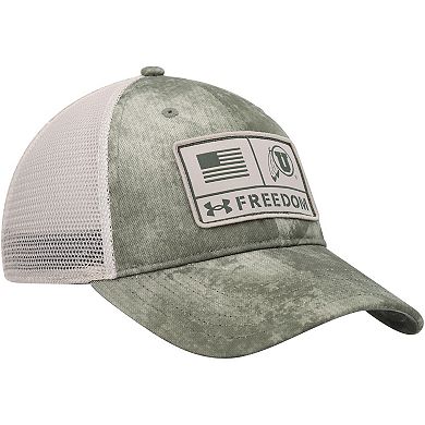 Men's Under Armour Camo Utah Utes Sideline Blitzing Trucker Adjustable Hat