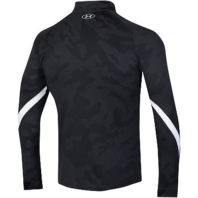 Men's Under Armour Black Maryland Terrapins Game Day Camo Raglan Quarter-Zip Top